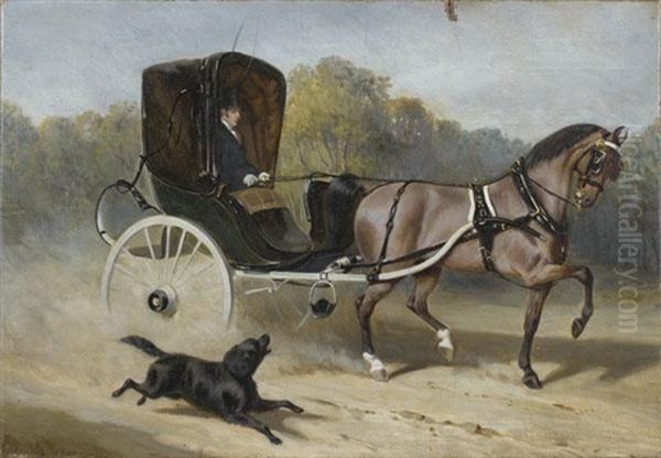 Promenade En Tilbury Oil Painting by Louis Robert Heyrault