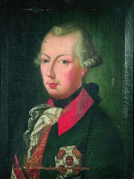 Kaiser Joseph Ii. Oil Painting by Joseph Hickel