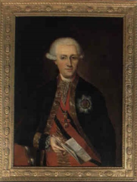 Bildnis Eines Herrn Und Seiner Gemahlin (pair) Oil Painting by Joseph Hickel