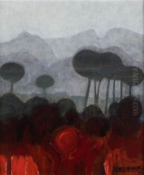 Paisaje Oil Painting by Rafael Hidalgo De Caviedes