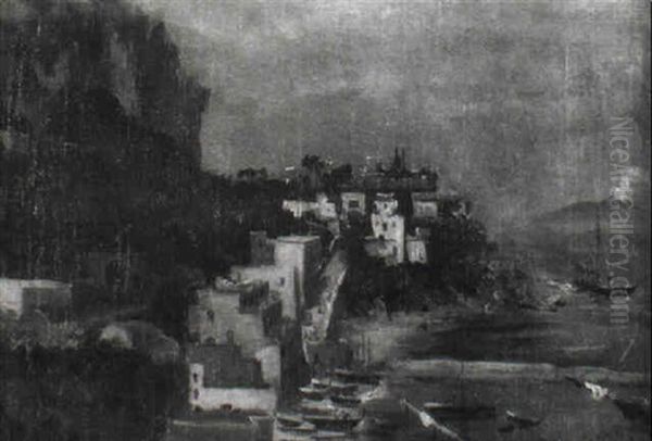 Capri, Napoles Oil Painting by Rafael Hidalgo De Caviedes