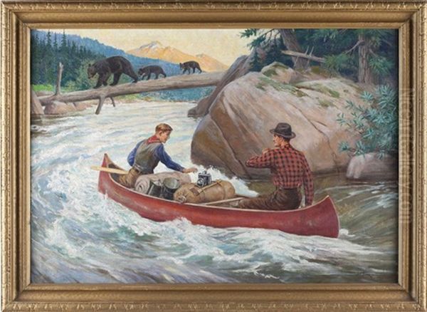 Canadian Wilderness Oil Painting by Arthur H. Hider