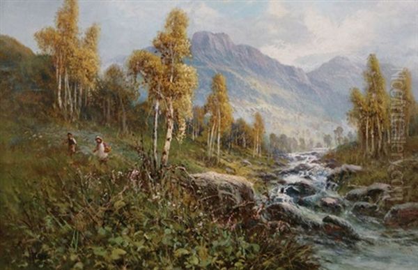 Golden Autumn Oil Painting by Frank Hider