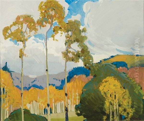 Fall Landscape Oil Painting by Victor, William Higgins