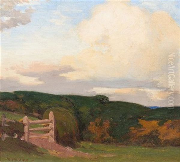 Moorland Gorse And Bracken Study Oil Painting by Victor, William Higgins