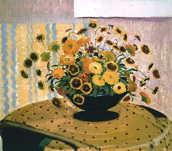 Still Life (coreopsis) Oil Painting by Victor, William Higgins