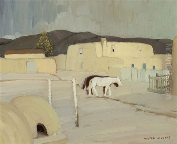 White Horse Oil Painting by Victor, William Higgins