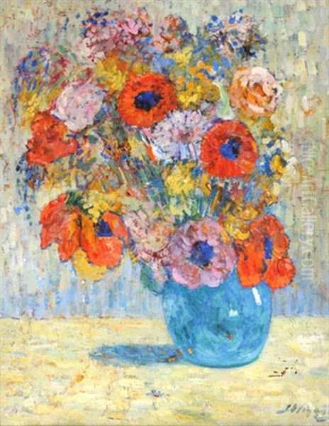 Vase De Fleurs Oil Painting by Victor, William Higgins
