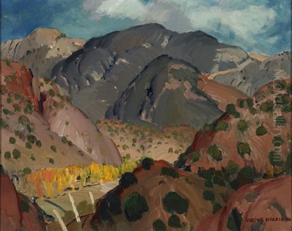 Mountain Landscape, Nm Oil Painting by Victor, William Higgins