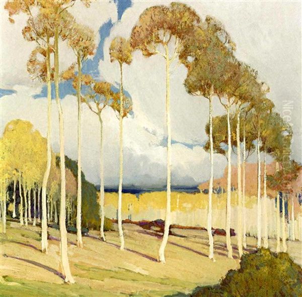 Aspen Grove Oil Painting by Victor, William Higgins