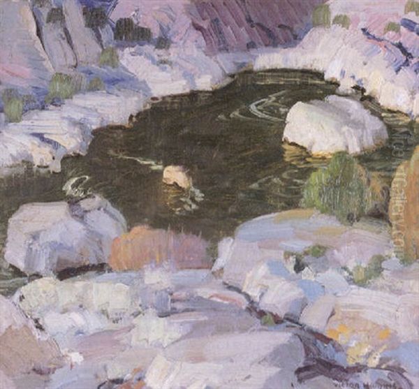 Pool In The Rio Grande Oil Painting by Victor, William Higgins