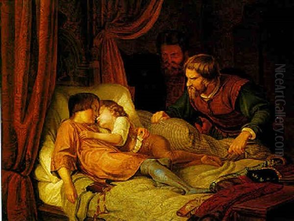 Die Sohne Eduard Iv Oil Painting by Ferdinand Theodor Hildebrandt