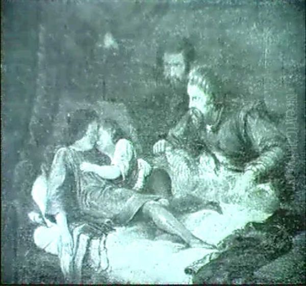 Die Ermordung Der Sohne Eduards Iv. Oil Painting by Ferdinand Theodor Hildebrandt