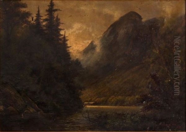 Mountain Landscape Oil Painting by Edward Hill