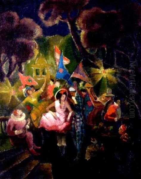 Gartenfest Oil Painting by Maria Hiller-Foell