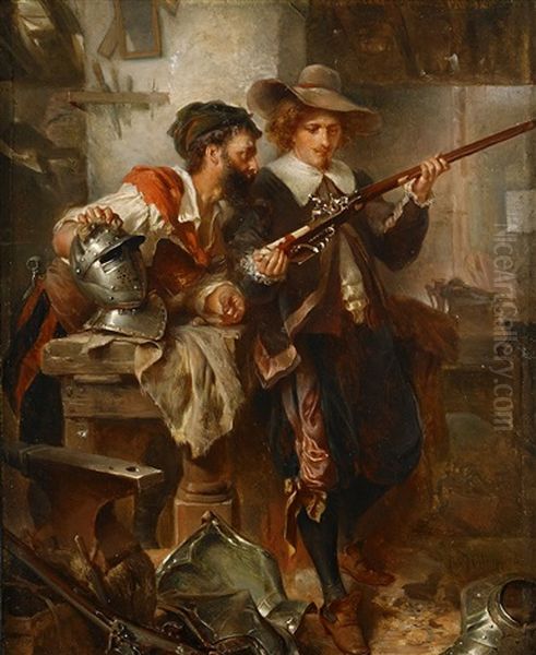 I Vapensmedjan Oil Painting by Robert Alexander Hillingford