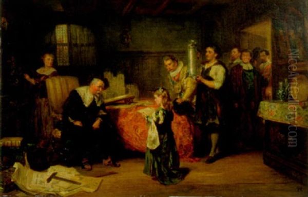 Ubergabe Einer Ehrenkanne An Den Dombaumeister Von Koln Oil Painting by Robert Alexander Hillingford