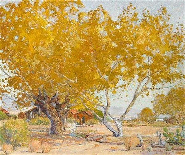 Desert Gold, Palm Springs Oil Painting by Anna Althea Hills