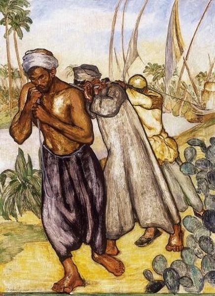 Haulers Oil Painting by Arpad Bardocz