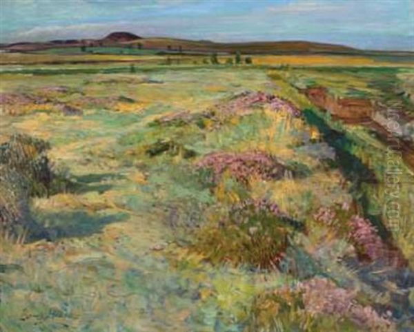 Landskap Oil Painting by Bernhard Hinna