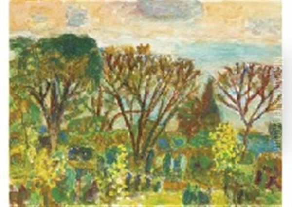 Landscape Oil Painting by Hiroshige II (Ichiusai Shigenobu)