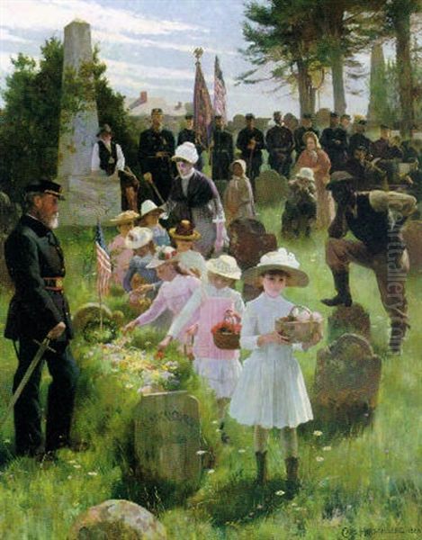 Decoration Day Oil Painting by Carl Hirschberg