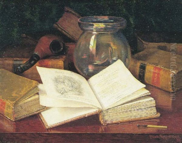 Poems Of William Cowper Oil Painting by Claude Raguet Hirst