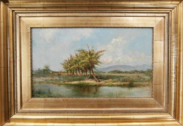 Hawaiian Landscape Oil Painting by David Howard Hitchcock