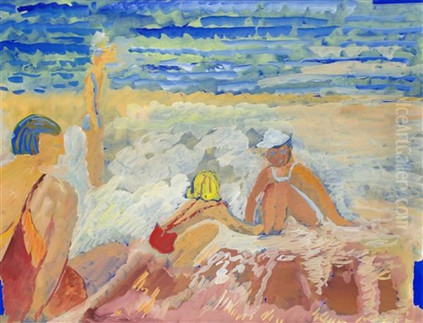 A Summer Day, Lofoten Oil Painting by Sigrid Hjerten