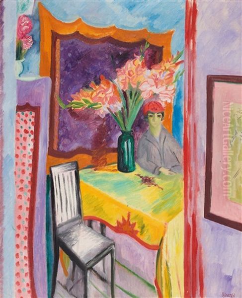 A Summer Day, Lofoten Oil Painting by Sigrid Hjerten