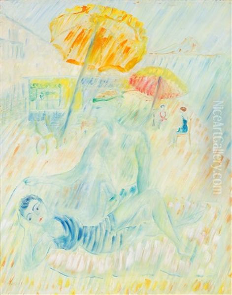 A Summer Day, Lofoten Oil Painting by Sigrid Hjerten