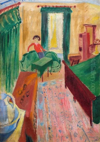 A Summer Day, Lofoten Oil Painting by Sigrid Hjerten