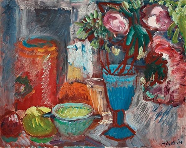 Still Life From The Apartment In Paris Oil Painting by Sigrid Hjerten