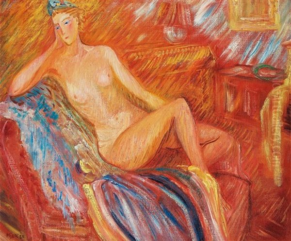 Den Grona Toquen Oil Painting by Sigrid Hjerten