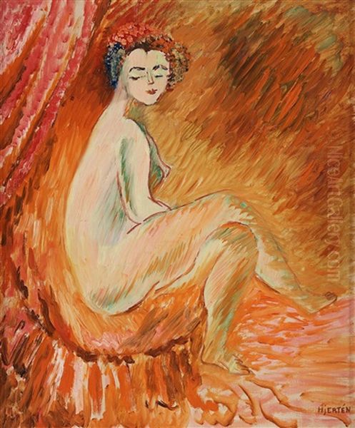 Female Act Oil Painting by Sigrid Hjerten