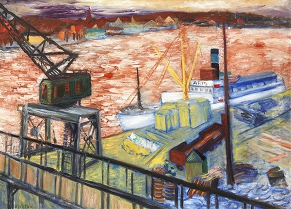 Utsikt Over Stadsgarden Oil Painting by Sigrid Hjerten