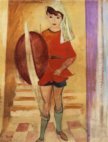 Ivan In Paris (notre-dame Des Champ) Oil Painting by Sigrid Hjerten