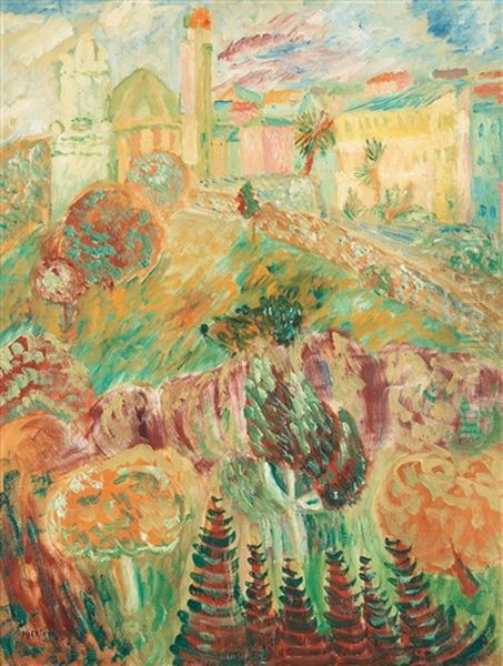 Italian Landscape Oil Painting by Sigrid Hjerten