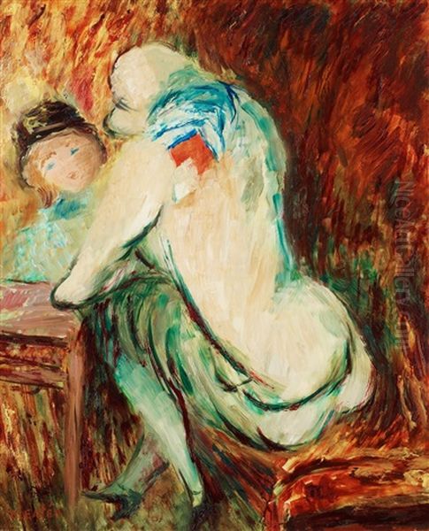 Konversation (conversation) Oil Painting by Sigrid Hjerten