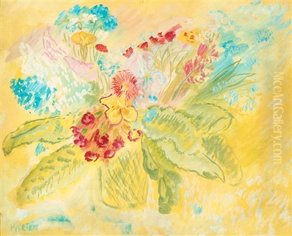 Britas Blommor Oil Painting by Sigrid Hjerten