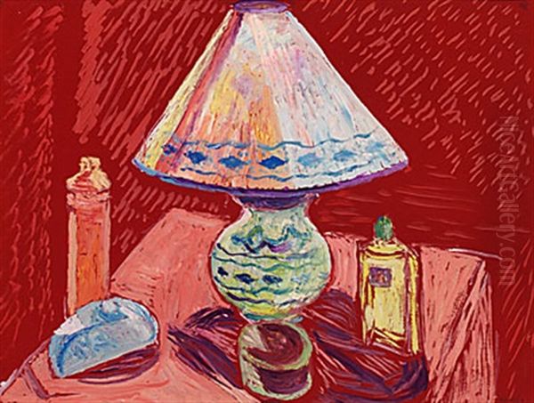 Stilleben Vid Nattduksbord Oil Painting by Sigrid Hjerten