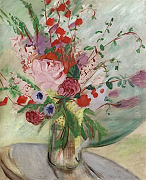 Blomsterstilleben Oil Painting by Sigrid Hjerten