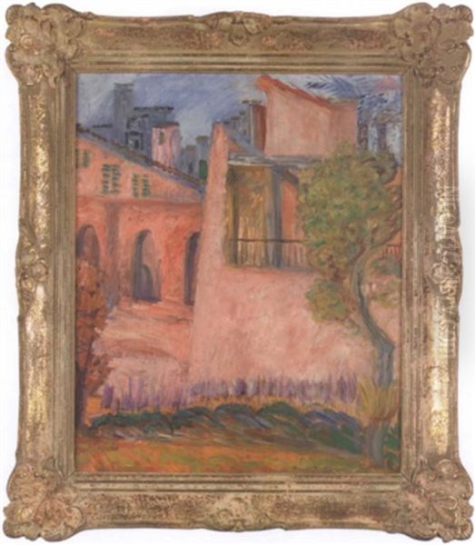 Sydlandsk Stadsvy Oil Painting by Sigrid Hjerten