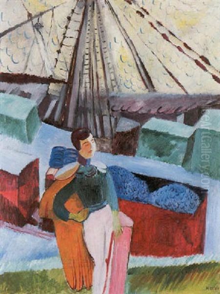 Utsikt Fran Ateljen (den Engelska Soldatstatyetten) Oil Painting by Sigrid Hjerten