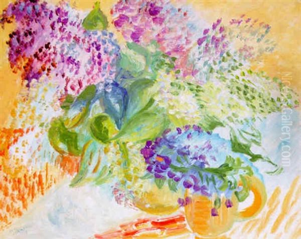 Blomsterstilleben Oil Painting by Sigrid Hjerten