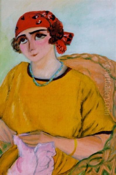 Berthe Oil Painting by Sigrid Hjerten