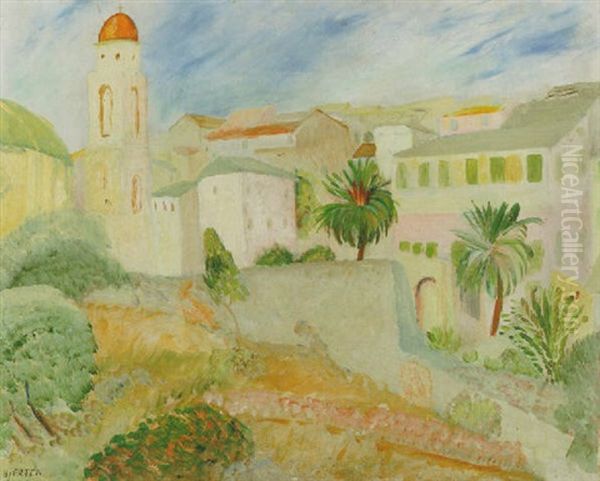 Italienskt Landskap Oil Painting by Sigrid Hjerten