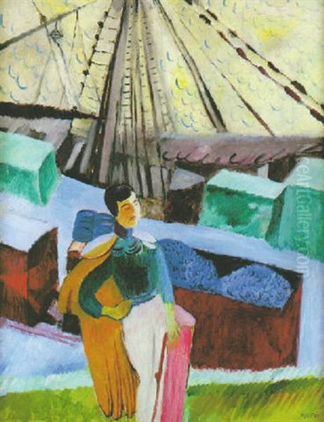 Utsikt Fran Ateljen Oil Painting by Sigrid Hjerten