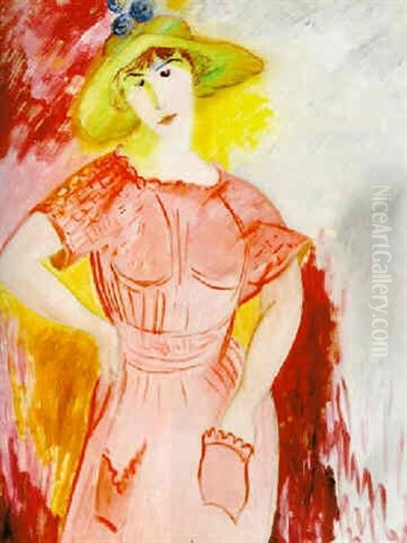 Den Rosa Flickan Oil Painting by Sigrid Hjerten