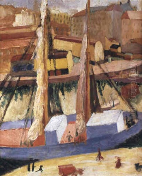 Den Bla Skuten Oil Painting by Sigrid Hjerten